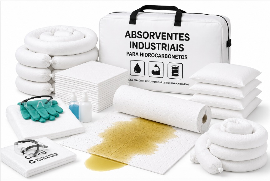 Absorvente industrial para hidrocarbonetos