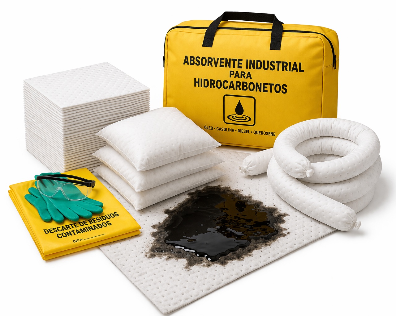 Kit emergência ambiental óleo