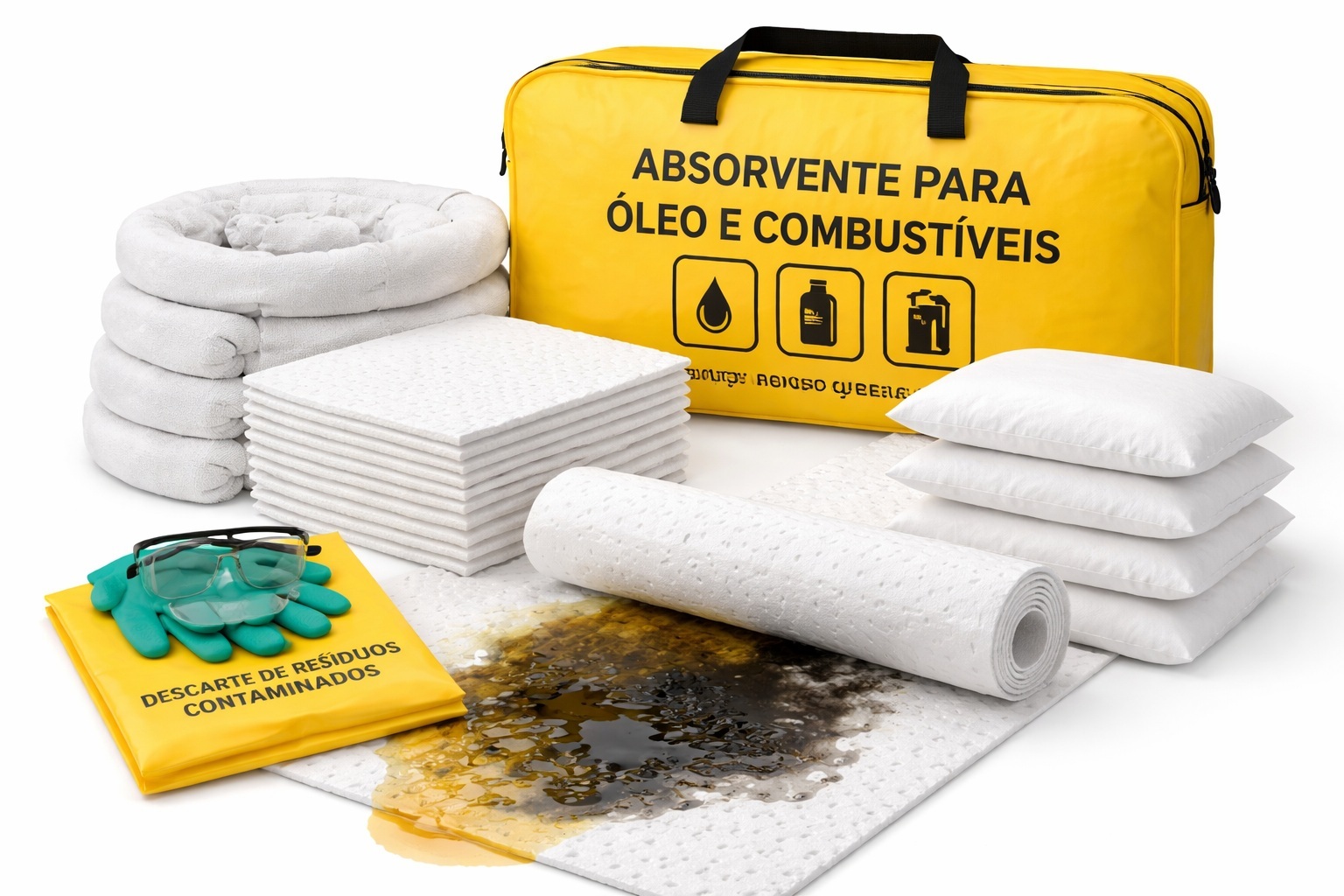 Kit sopep para derramamento de petróleo